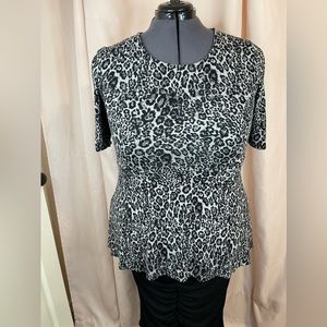 Torrid Animal Print Peplum Top